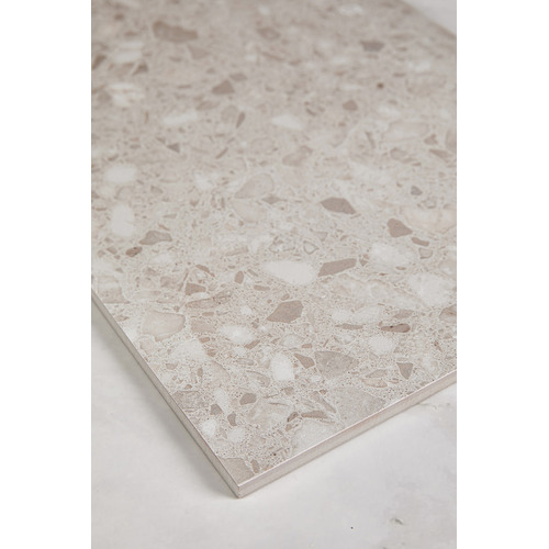 Hadfair 298 x 600mm Beige Terrazzo Look Porcelain Tile