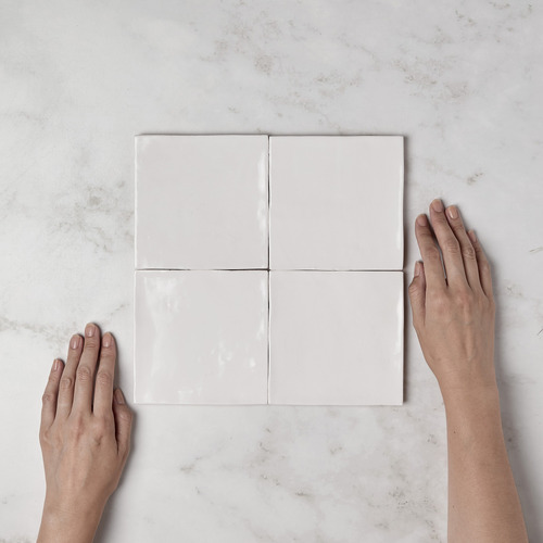 Havenford Gloss Chalk Square Ceramic Tile