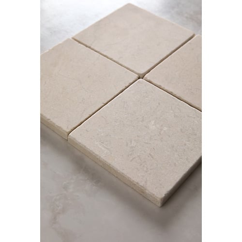 Isha Tumbled Crema Marfil Square Marble Tile