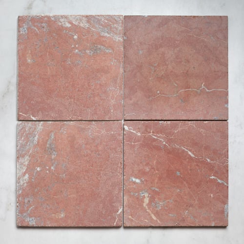 Isha 200 x 200mm Tumbled Merlot Marble Square Tile