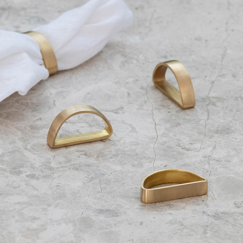 Arched Brass Napkin Rings
