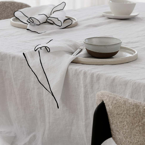Amara Stitch European Linen Table Napkins