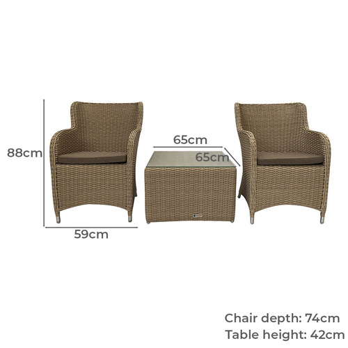 2 Seater Wyth Outdoor Lounge Set Temple & ster