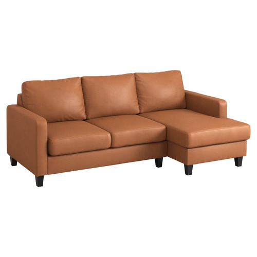 Loise 4 Seater Faux Leather Modular Sofa with Chaise