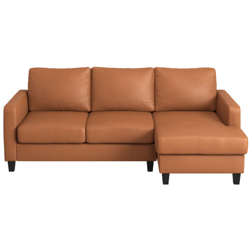 Loise 4 Seater Faux Leather Modular Sofa with Chaise