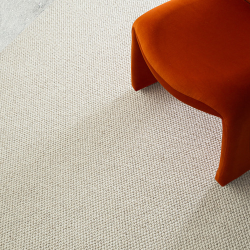 Beige-Sylora-Wool-Blend-Power-Loomed-Rug