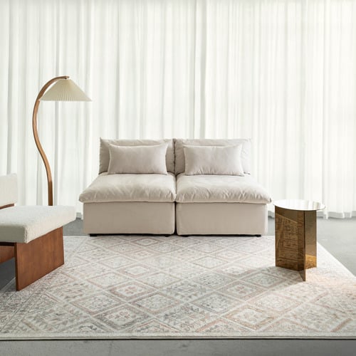 Beige-Vespera-Sorell-Power-Loomed-Rug