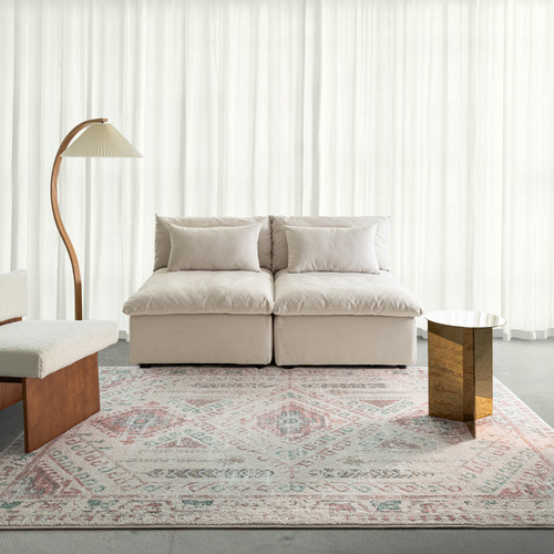 Beige-Vespera-Ballina-Power-Loomed-Rug