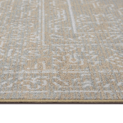 Grey Corvallis Traditional Machine Washable Rug