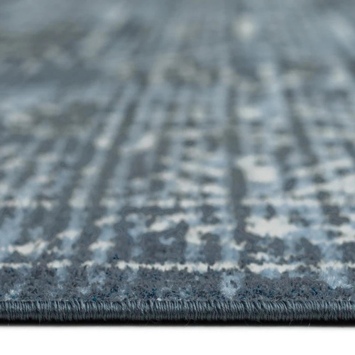 Blue Corvallis Traditional Machine Washable Rug