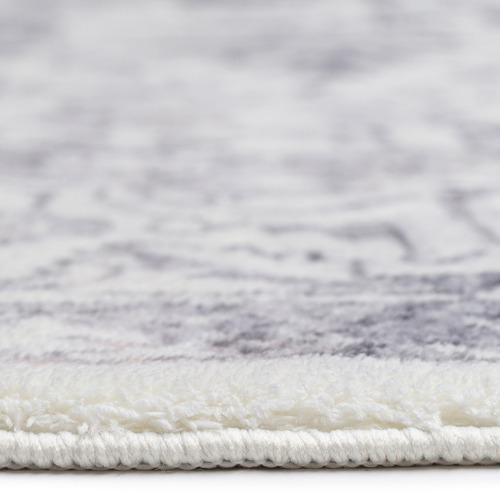 Grey Gaston Machine Washable Round Rug