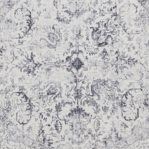 Grey Gaston Machine Washable Round Rug