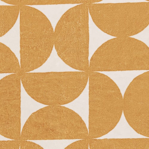Gold Kinston Machine Washable Round Rug