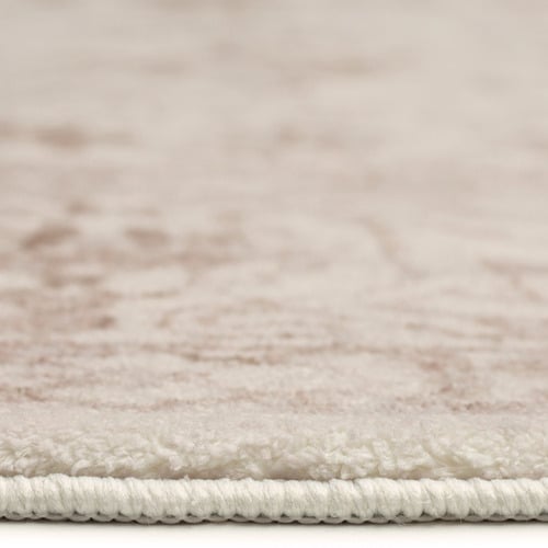 Beige Gaston Machine Washable Round Rug