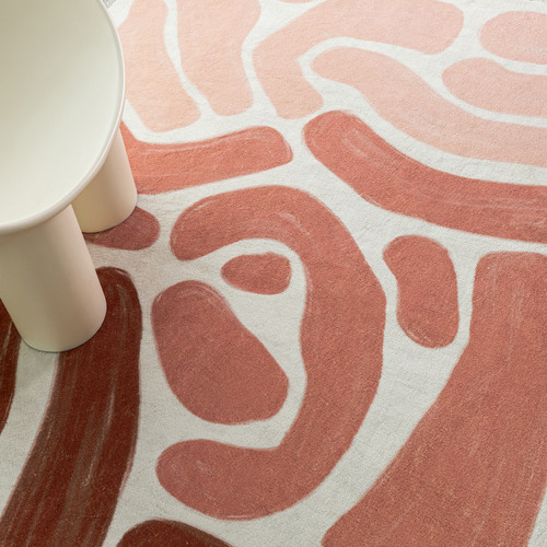 Pink Morris Machine Washable Rug