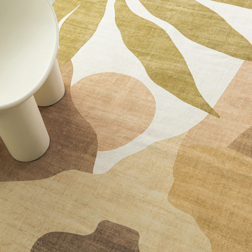 Brown Getty Machine Washable Rug