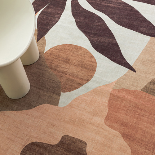 Burgundy Getty Machine Washable Rug