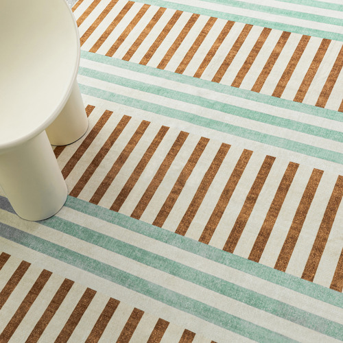 Green & Brown Madison Machine Washable Rug