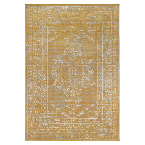 Gold Corvallis Traditional Machine Washable Rug