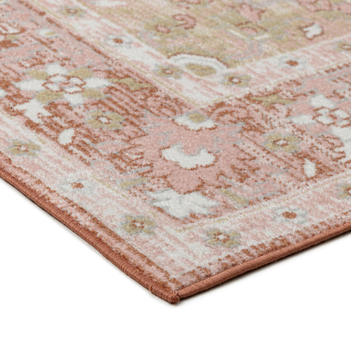 Terracotta Salem Traditional Machine Washable Rug