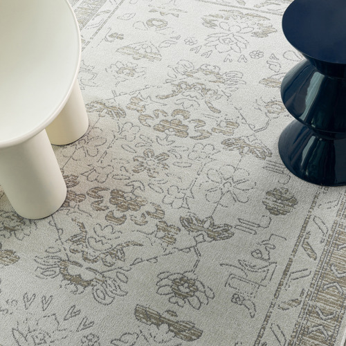 Grey Roseburg Traditional Machine Washable Rug