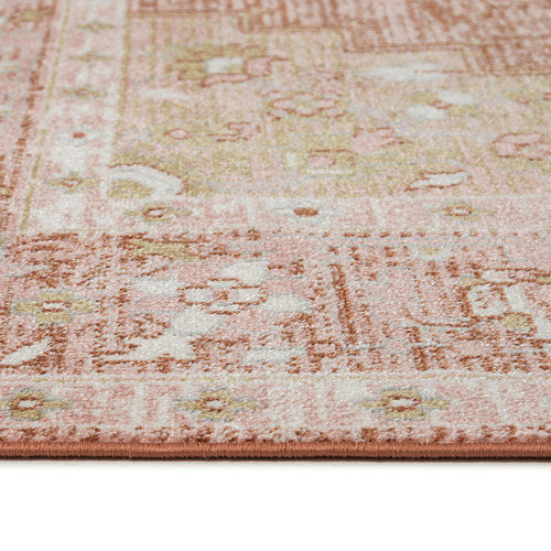 Terracotta Salem Traditional Machine Washable Rug
