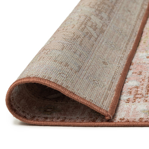 Terracotta Salem Traditional Machine Washable Rug