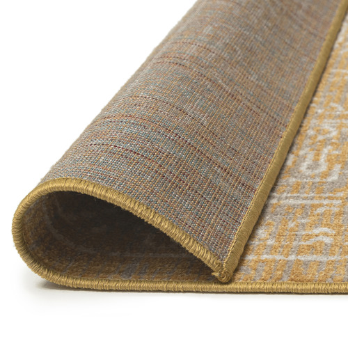 Gold Corvallis Traditional Machine Washable Rug