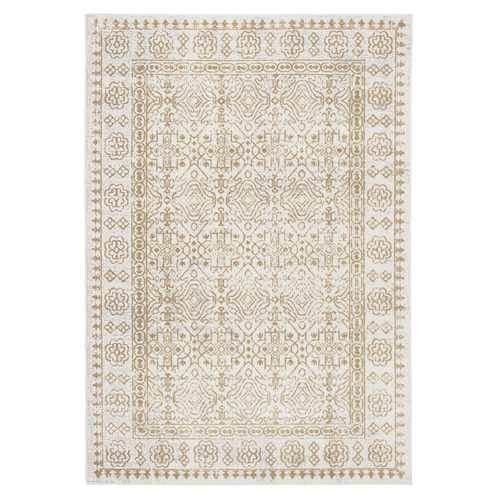 Cream Oberyn Traditional Machine Washable Rug