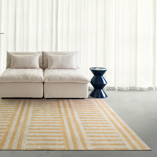 Yellow Madison Machine Washable Rug