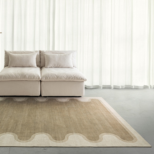 Beige Pierre Machine Washable Rug