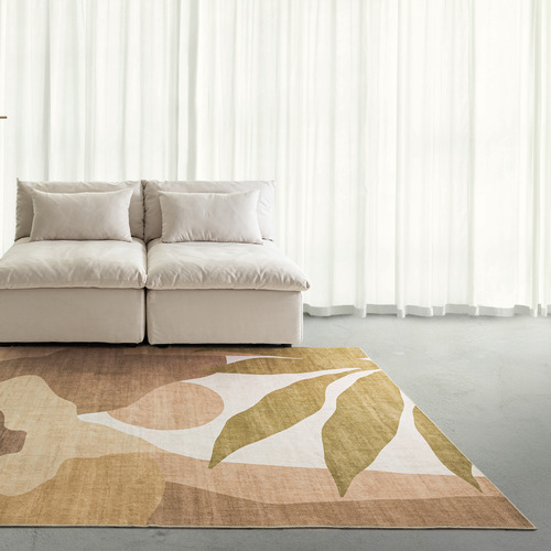 Brown Getty Machine Washable Rug