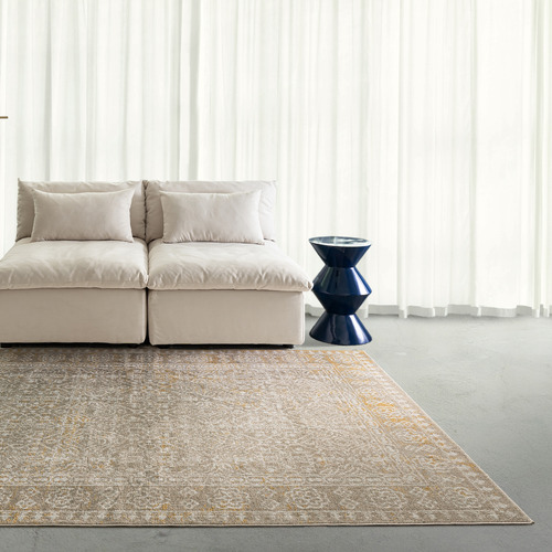 Grey Oberyn Traditional Machine Washable Rug