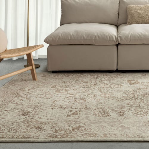 Cream-Kallista-Machine-Washable-Rug