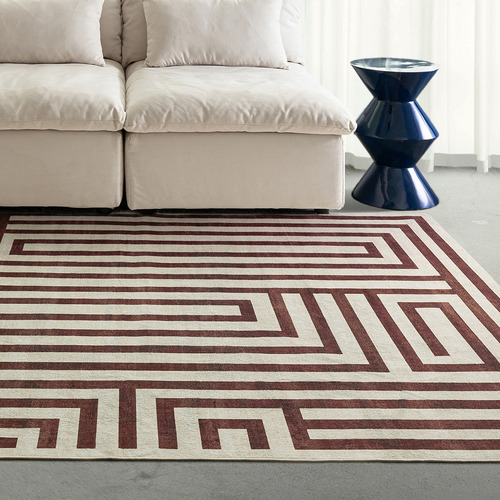 Brown-Pasadena-Machine-Washable-Rug