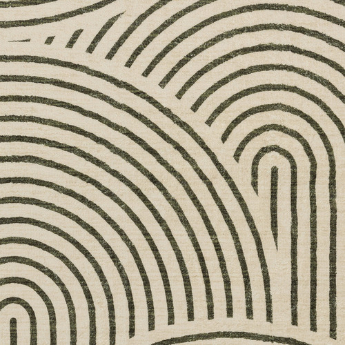 Green Glendale Machine Washable Rug