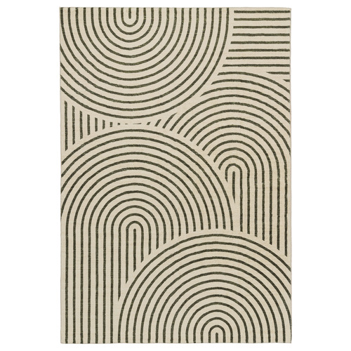 Green Glendale Machine Washable Rug