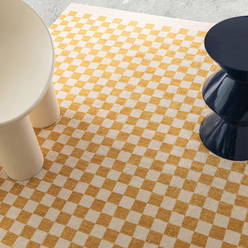 Yellow Cordova Machine Washable Rug