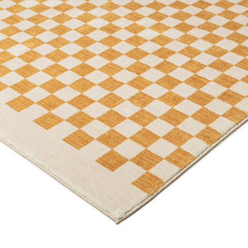 Yellow Cordova Machine Washable Rug