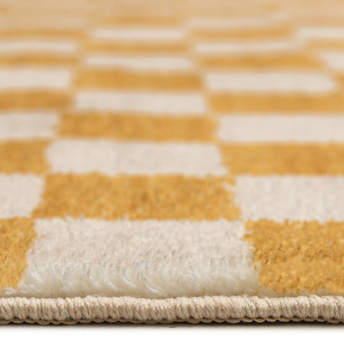 Yellow Cordova Machine Washable Rug