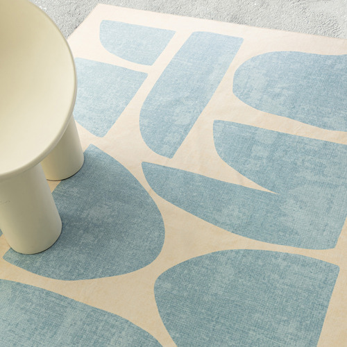 Blue Benton Machine Washable Rug