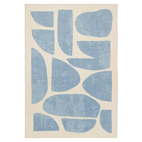 Blue Benton Machine Washable Rug