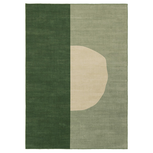 Green Haines Machine Washable Rug