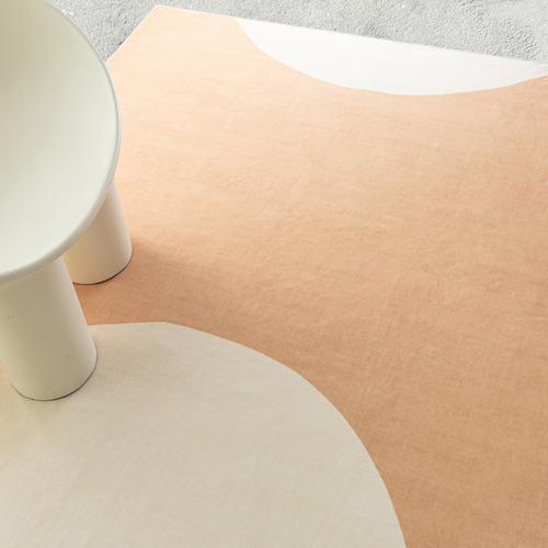 Orange Dorado Machine Washable Rug