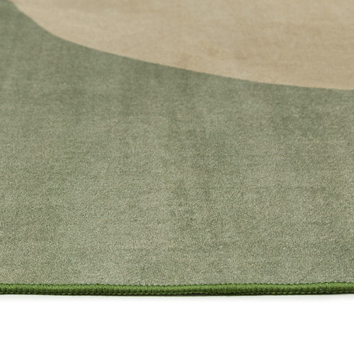 Green Haines Machine Washable Rug