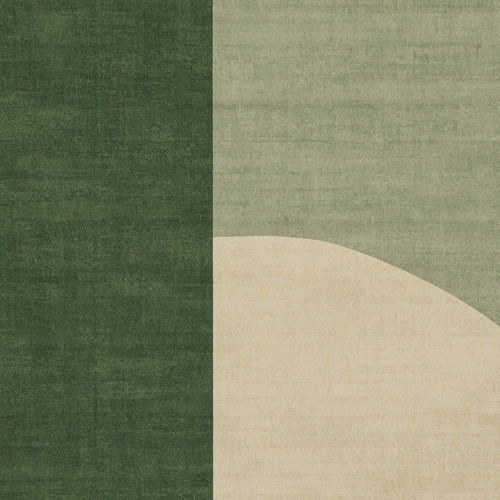 Green Haines Machine Washable Rug
