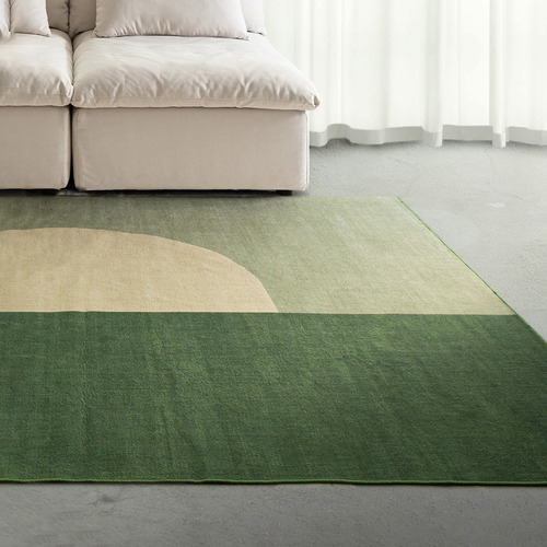Green Haines Machine Washable Rug
