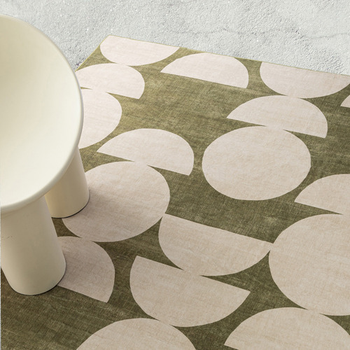 Green & Beige Kaelix Machine Washable Rug