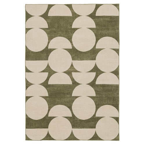 Green & Beige Kaelix Machine Washable Rug