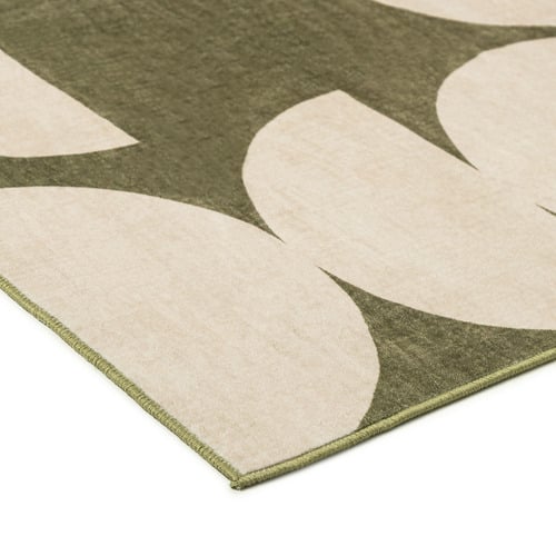 Green & Beige Kaelix Machine Washable Rug